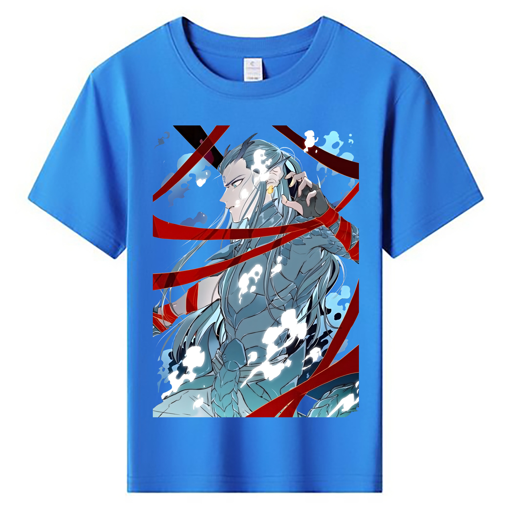 （画像用） Ne Zha 2 ナタ 魔童の大暴れ 綿100％キッズTシャツ（フロントプリント）
